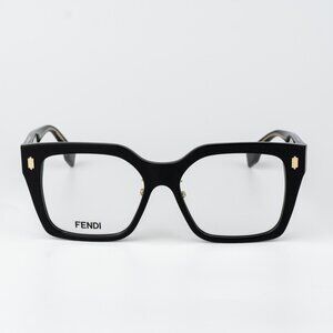 Fendi FENDI ROMA Women Eyeglasses Oversized Black FE50085F 001 NEW AUTHENTIC